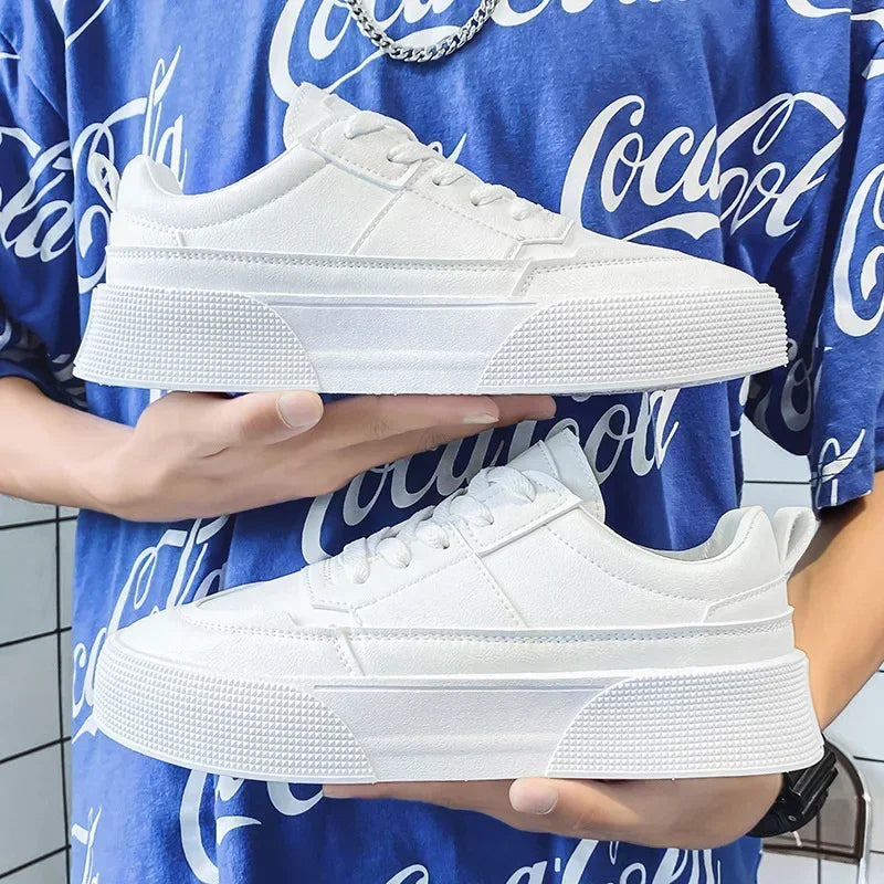 Weißer Klassischer Leder Sneaker