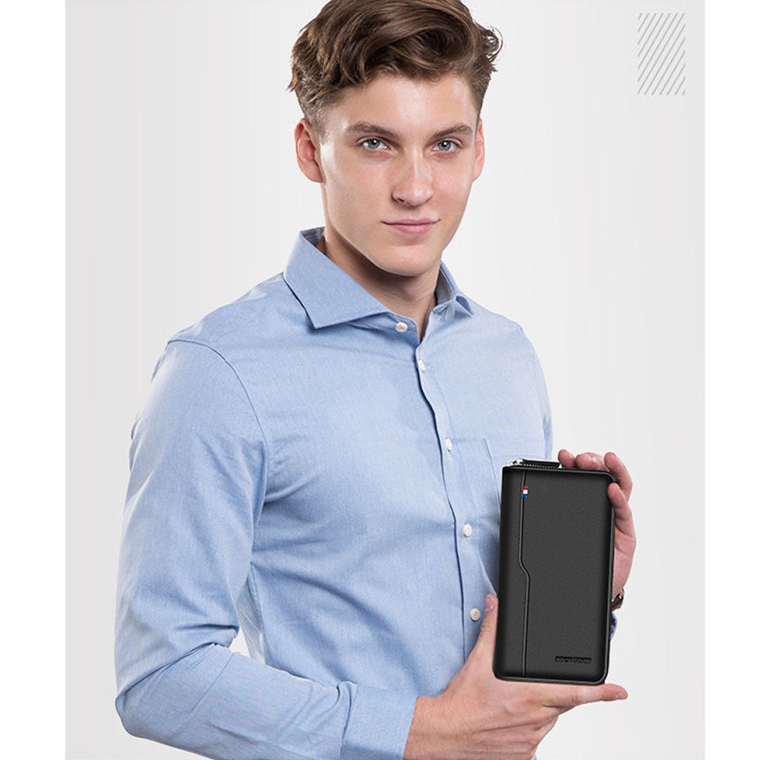 Herren Geldbörse aus echtem Leder – Minimalistischer Stil