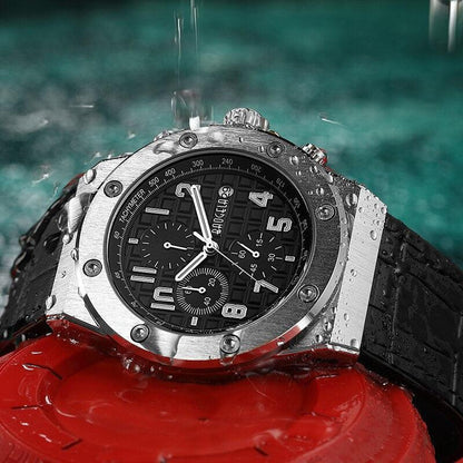 Herren Lederuhr Nexus