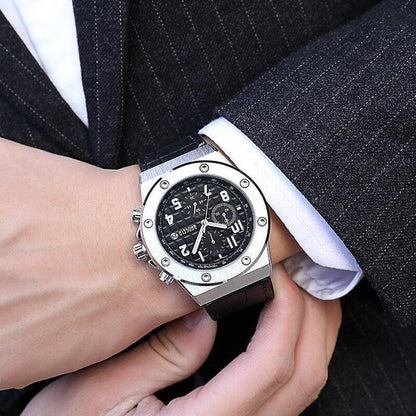 Herren Lederuhr Nexus