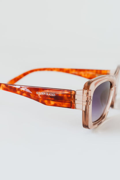 Damen Sonnenbrille Fantasy Rosé/Tierdruck