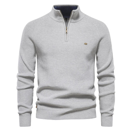Herren Baumwolle Zip-Up Pullover