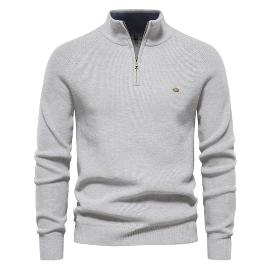Herren Baumwolle Zip-Up Pullover