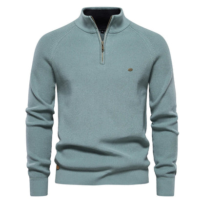 Herren Baumwolle Zip-Up Pullover