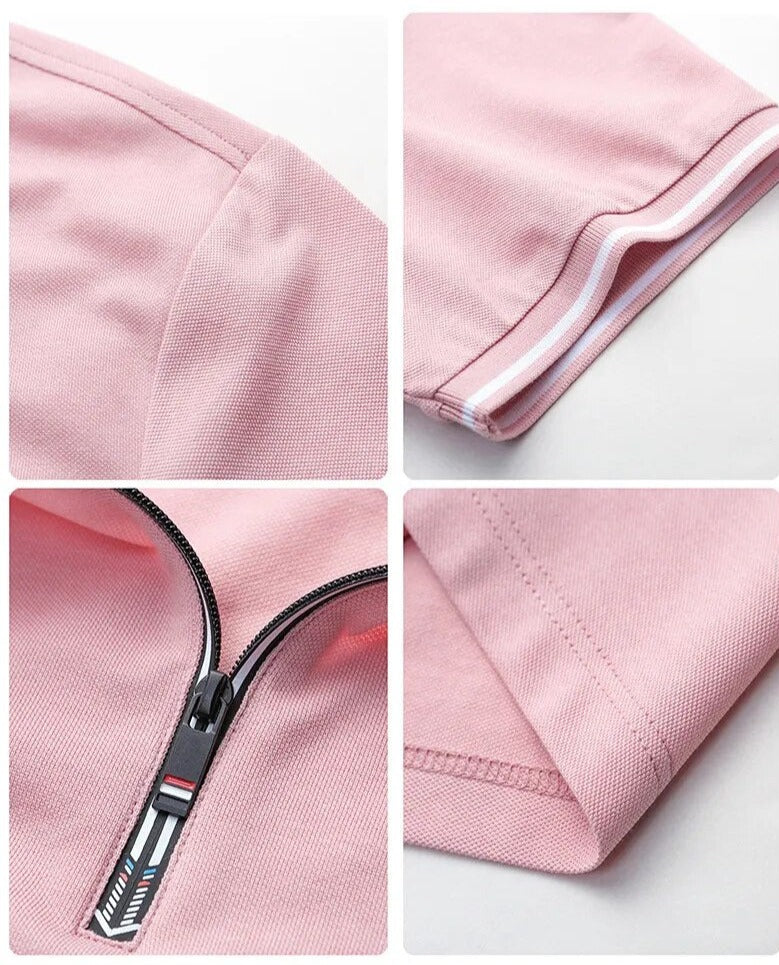 Herren-Polohemd mit Reißverschluss