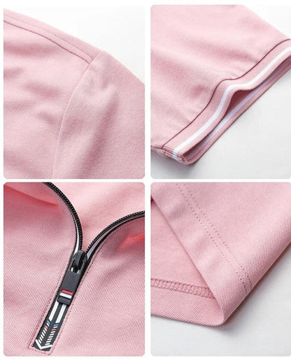 Herren-Polohemd mit Reißverschluss