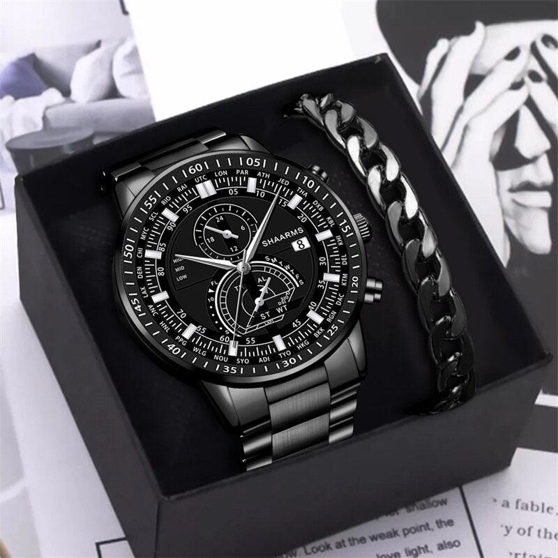 Herren Luxusuhren San Diego + Geschenk Goldplattierte Kette