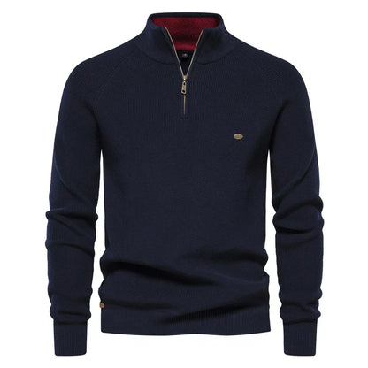 Herren Baumwolle Zip-Up Pullover