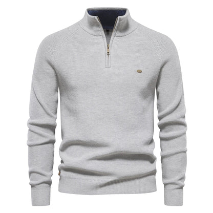Herren Baumwolle Zip-Up Pullover