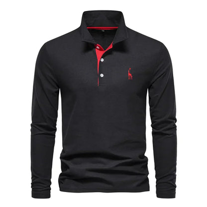 Herren Langarm Polo-Shirt