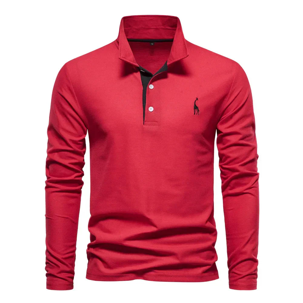 Herren Langarm Polo-Shirt