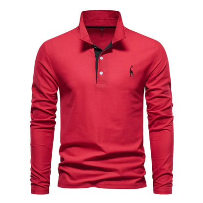 Herren Langarm Polo-Shirt