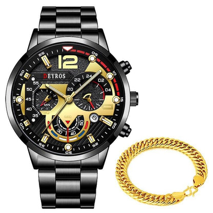 Herren Luxus Uhr + Geschenk