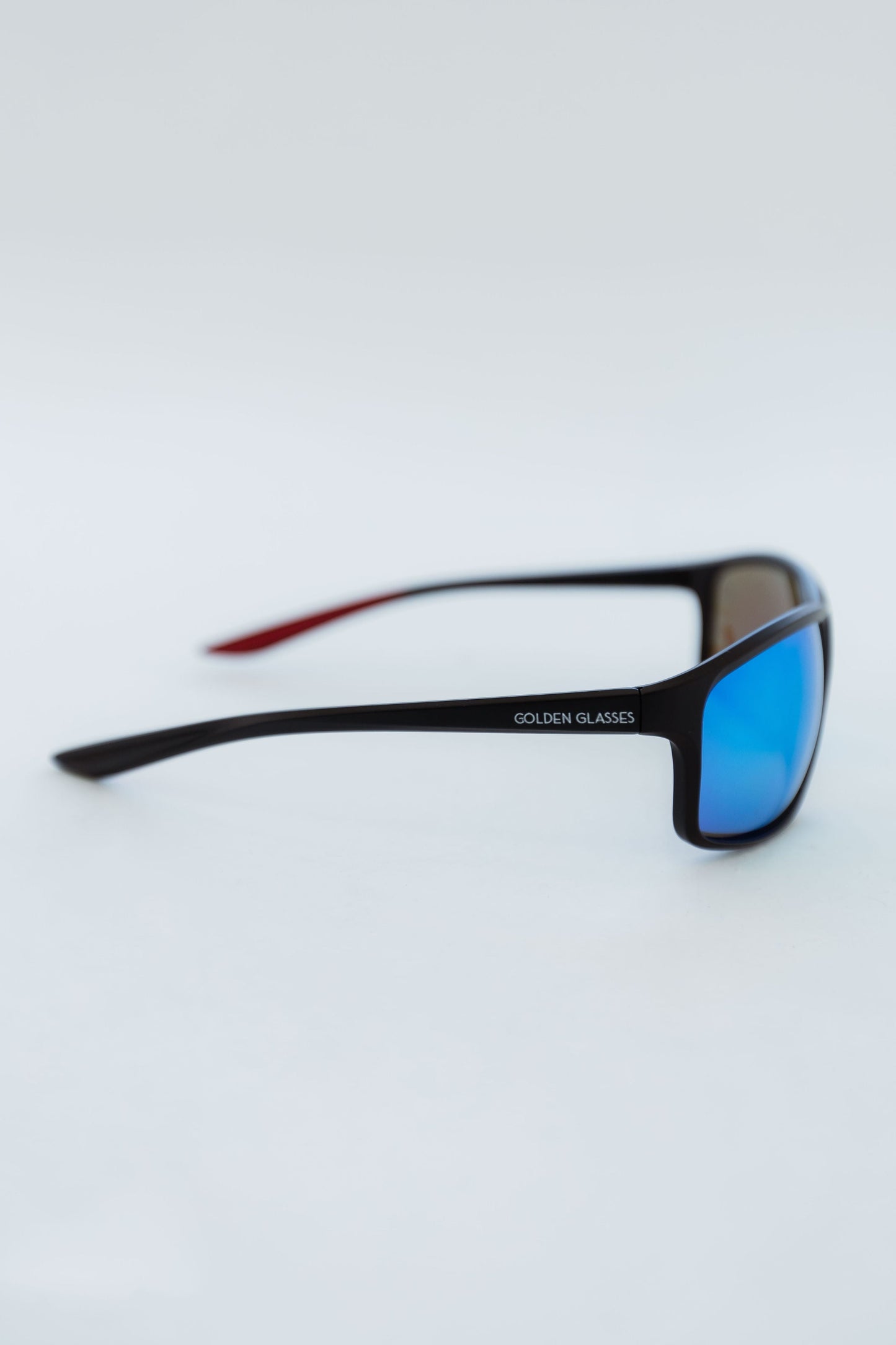 Herren Polarisierte Sportsonnenbrille in Schwarz und Blau