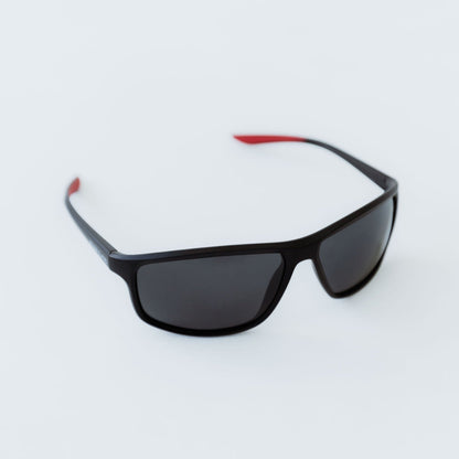 Herren Schwarze Polarisierte Sportsonnenbrille