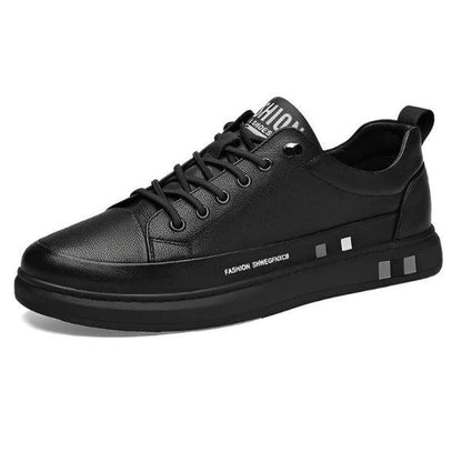 Herren Leder Sneakers Flach