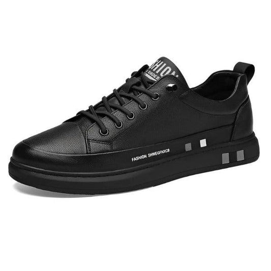 Herren Leder Sneakers Flach