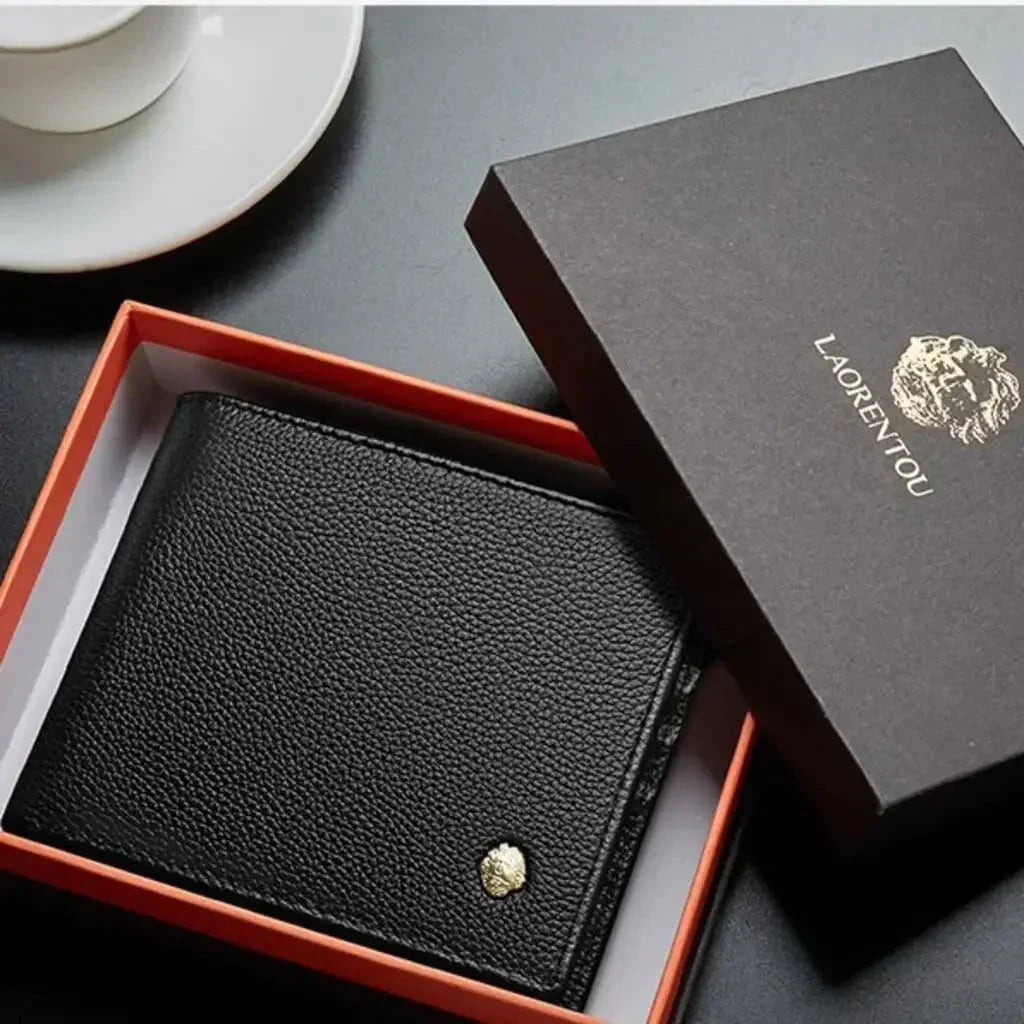 Herren Leder Geldbörse Laorentou