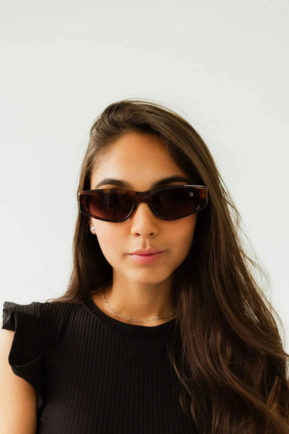 Damen Sonnenbrille Eleganz Tierdruck