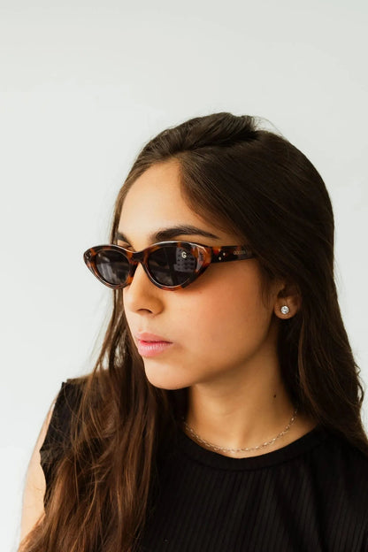 Damen Sonnenbrille mit Katzenmuster
