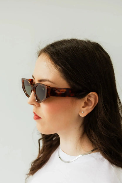 Damen Sonnenbrille Ikonischer Tierdruck