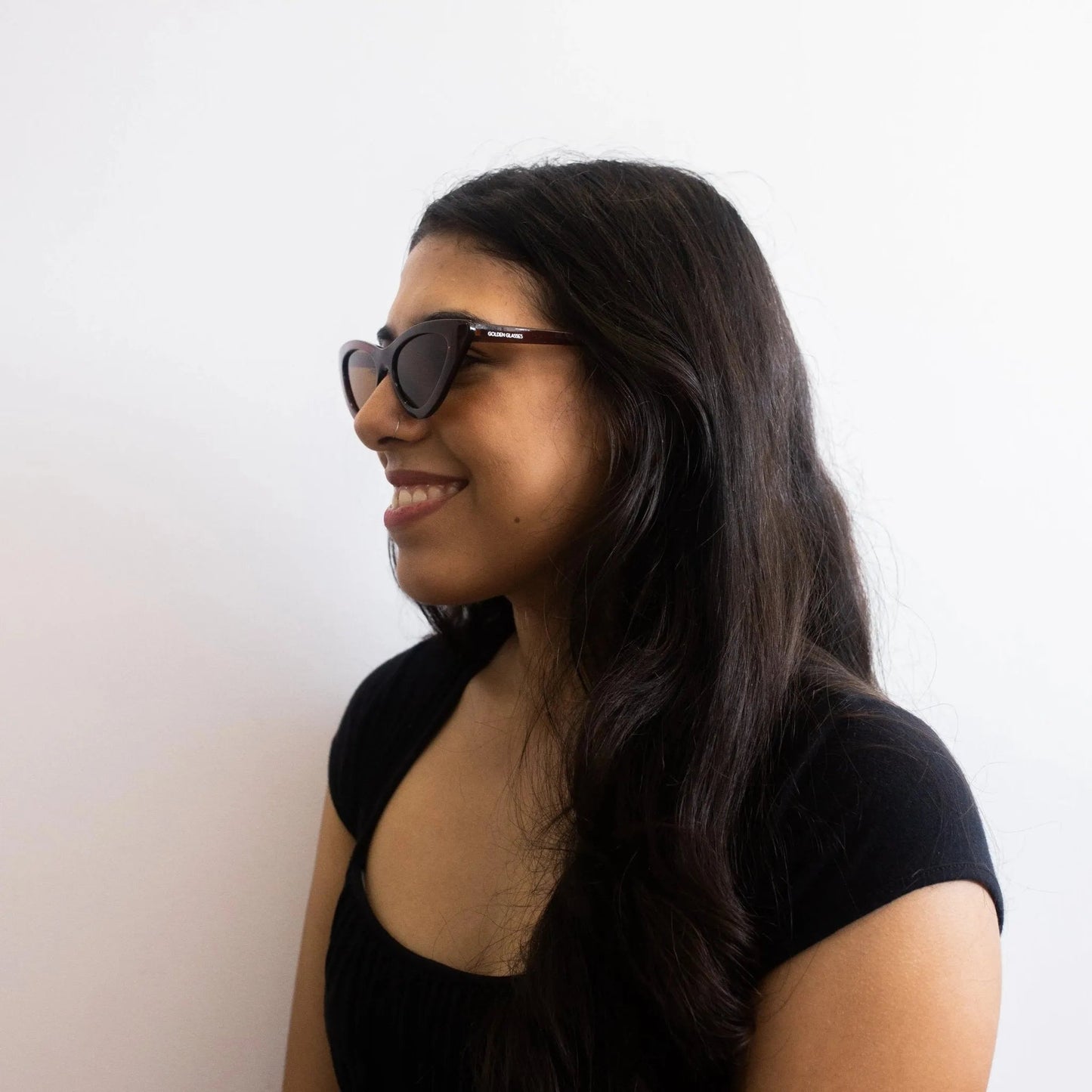 Braune Katzenaugen-Sonnenbrillen für Frauen