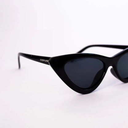 Damen schwarze Cat Eye Sonnenbrille