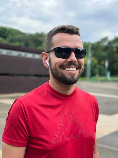 Herren Schwarze Polarisierte Sportsonnenbrille