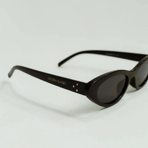 Damen Schwarze Katzenaugen Sonnenbrille