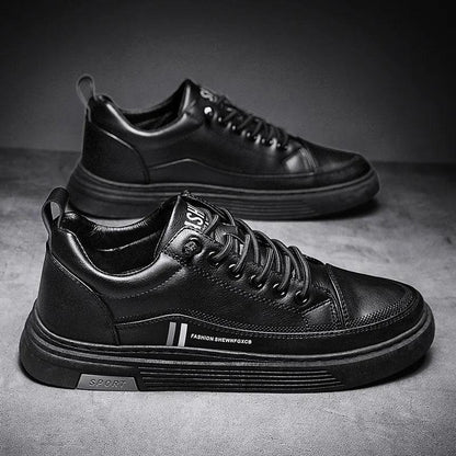 Herren Leder Sneakers Flach