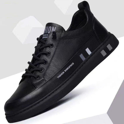 Herren Leder Sneakers Flach