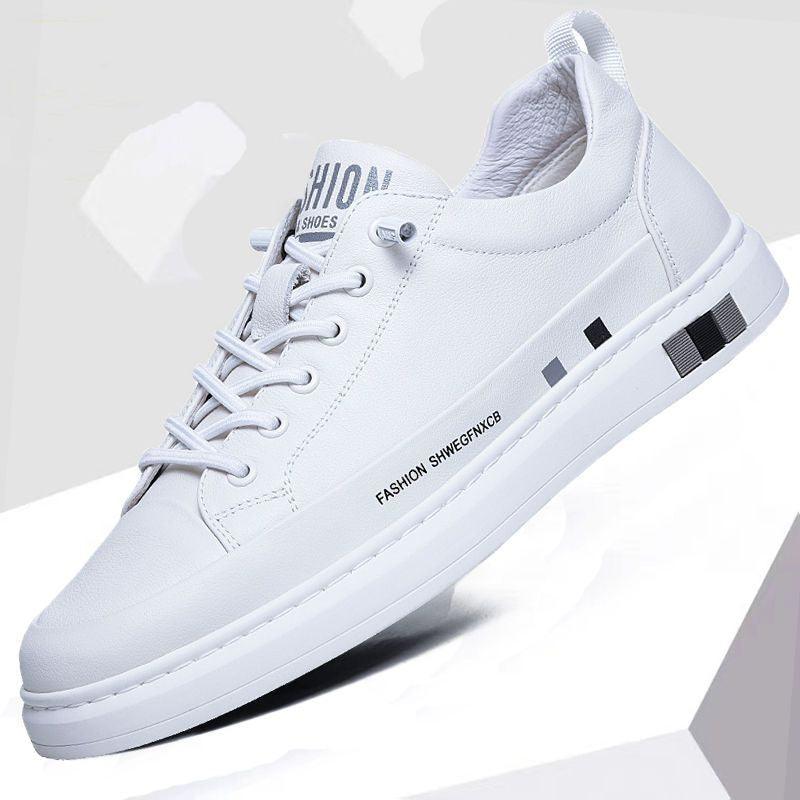 Herren Leder Sneakers Flach