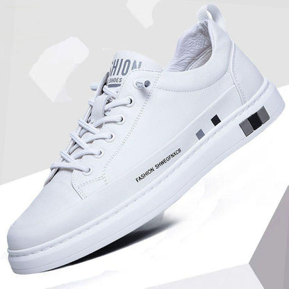 Herren Leder Sneakers Flach